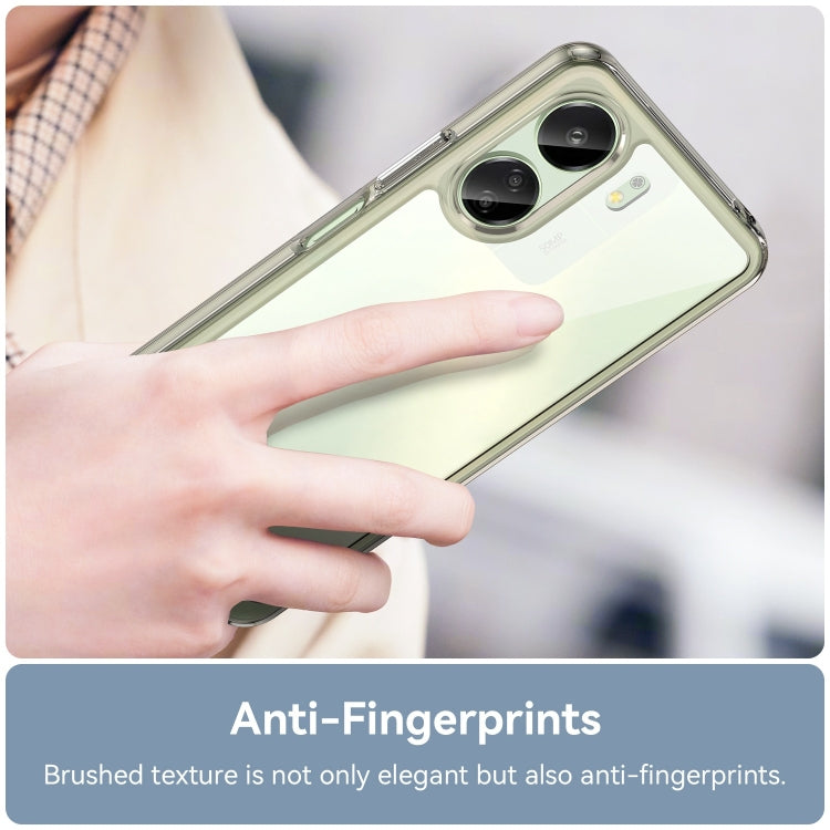 For Xiaomi Redmi 13C 4G Colorful Series Acrylic Hybrid TPU Phone Case(Transparent Grey) by buy2fix