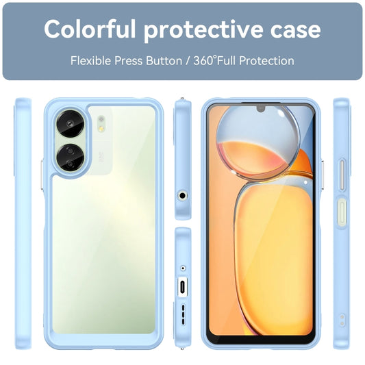 For Xiaomi Redmi 13C 4G Colorful Series Acrylic Hybrid TPU Phone Case(Blue) by buy2fix