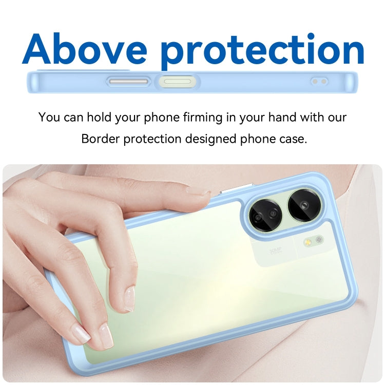 For Xiaomi Redmi 13C 4G Colorful Series Acrylic Hybrid TPU Phone Case(Blue) by buy2fix