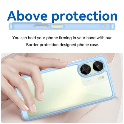 For Xiaomi Redmi 13C 4G Colorful Series Acrylic Hybrid TPU Phone Case(Blue) by buy2fix