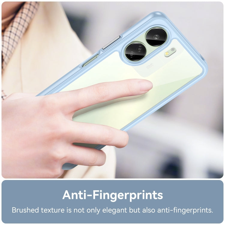 For Xiaomi Redmi 13C 4G Colorful Series Acrylic Hybrid TPU Phone Case(Blue) by buy2fix