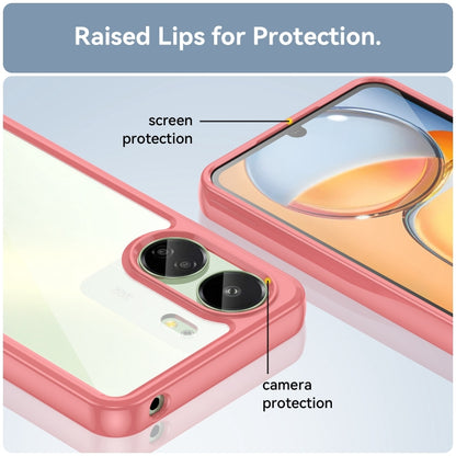 For Xiaomi Redmi 13C 4G Colorful Series Acrylic Hybrid TPU Phone Case(Red) by buy2fix