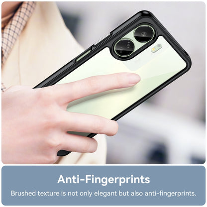 For Xiaomi Redmi 13C 4G Colorful Series Acrylic Hybrid TPU Phone Case(Black) by buy2fix