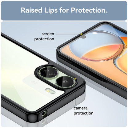 For Xiaomi Redmi 13C 4G Colorful Series Acrylic Hybrid TPU Phone Case(Black) by buy2fix