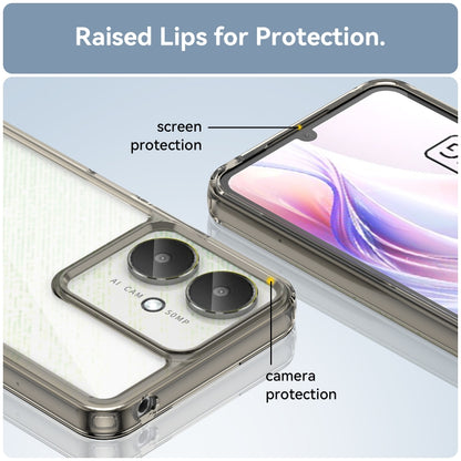 For Xiaomi Poco M6 5G Colorful Series Acrylic Hybrid TPU Phone Case(Transparent Grey) - Xiaomi Cases by buy2fix | Online Shopping UK | buy2fix