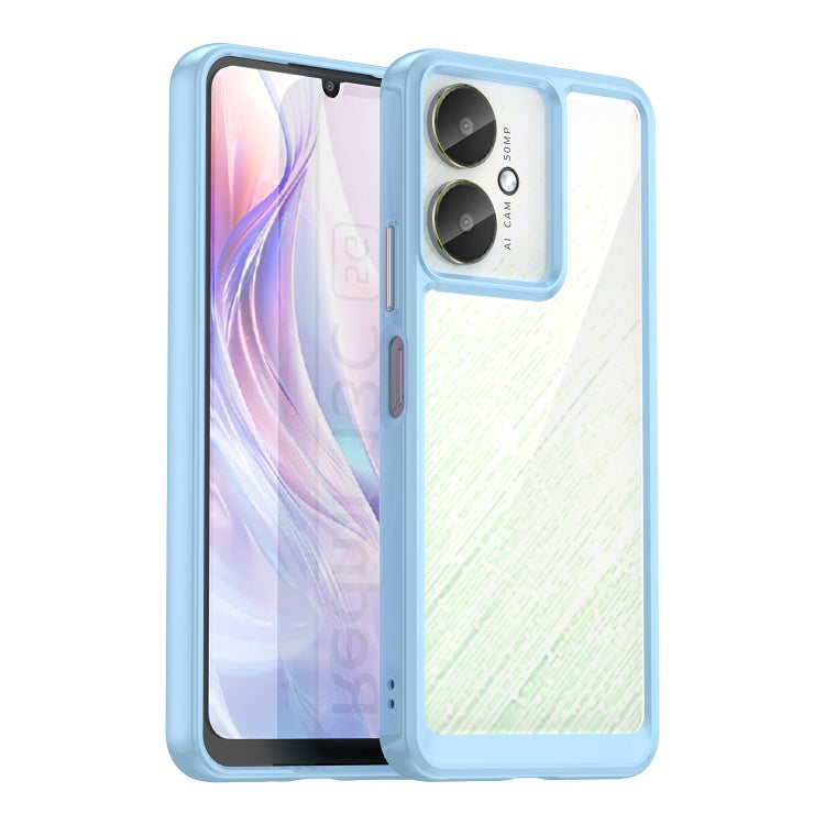 For Xiaomi Poco M6 5G Colorful Series Acrylic Hybrid TPU Phone Case(Blue) - Xiaomi Cases by buy2fix | Online Shopping UK | buy2fix