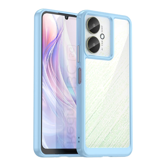 For Xiaomi Poco M6 5G Colorful Series Acrylic Hybrid TPU Phone Case(Blue) - Xiaomi Cases by buy2fix | Online Shopping UK | buy2fix
