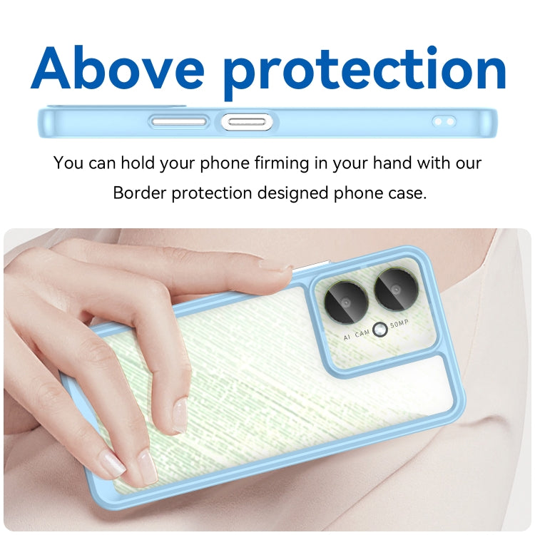 For Xiaomi Poco M6 5G Colorful Series Acrylic Hybrid TPU Phone Case(Blue) - Xiaomi Cases by buy2fix | Online Shopping UK | buy2fix