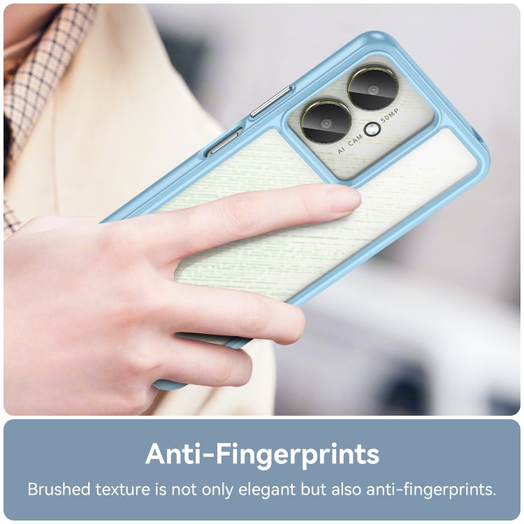 For Xiaomi Poco M6 5G Colorful Series Acrylic Hybrid TPU Phone Case(Blue) - Xiaomi Cases by buy2fix | Online Shopping UK | buy2fix