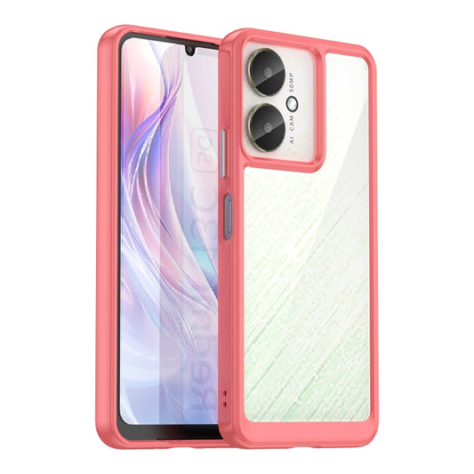 For Xiaomi Poco M6 5G Colorful Series Acrylic Hybrid TPU Phone Case(Red) - Xiaomi Cases by buy2fix | Online Shopping UK | buy2fix