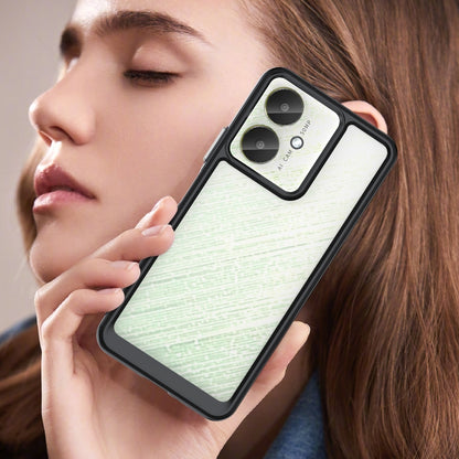 For Xiaomi Poco M6 5G Colorful Series Acrylic Hybrid TPU Phone Case(Black) - Xiaomi Cases by buy2fix | Online Shopping UK | buy2fix
