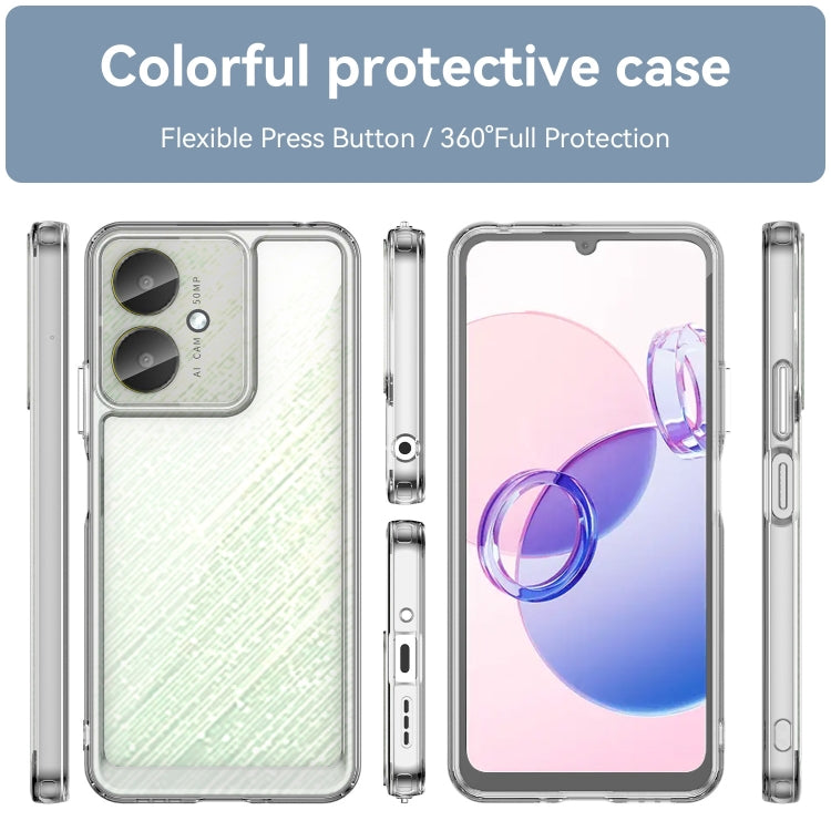 For Xiaomi Redmi 13C 5G Colorful Series Acrylic Hybrid TPU Phone Case(Transparent) by buy2fix