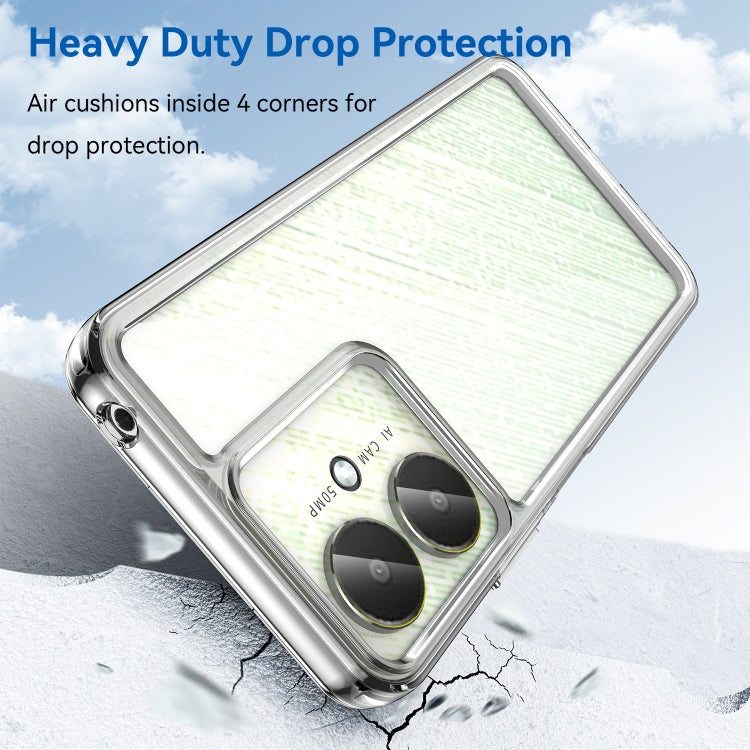 For Xiaomi Redmi 13C 5G Colorful Series Acrylic Hybrid TPU Phone Case(Transparent) by buy2fix