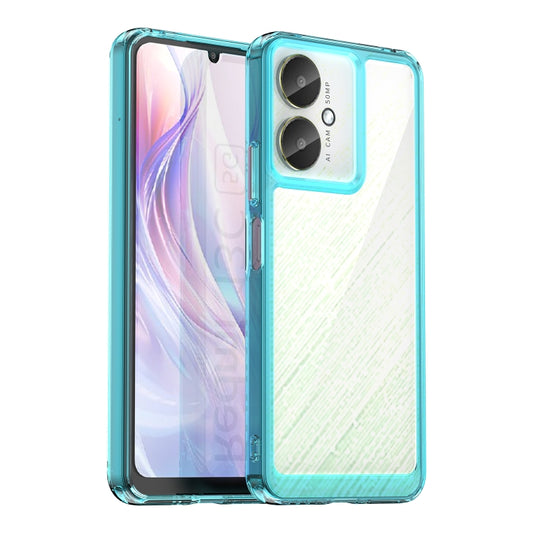 For Xiaomi Redmi 13C 5G Colorful Series Acrylic Hybrid TPU Phone Case(Transparent Blue) by buy2fix