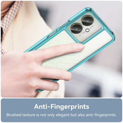 For Xiaomi Redmi 13C 5G Colorful Series Acrylic Hybrid TPU Phone Case(Transparent Blue) by buy2fix