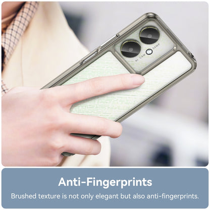 For Xiaomi Redmi 13C 5G Colorful Series Acrylic Hybrid TPU Phone Case(Transparent Grey) by buy2fix