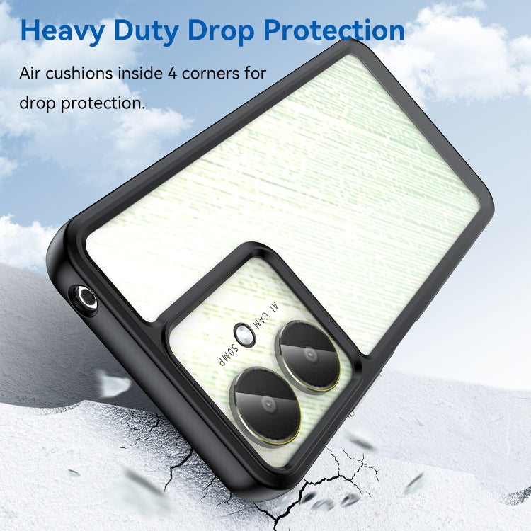 For Xiaomi Redmi 13C 5G Colorful Series Acrylic Hybrid TPU Phone Case(Black) by buy2fix