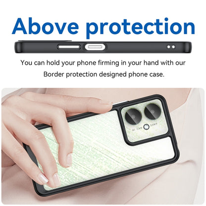 For Xiaomi Redmi 13C 5G Colorful Series Acrylic Hybrid TPU Phone Case(Black) by buy2fix