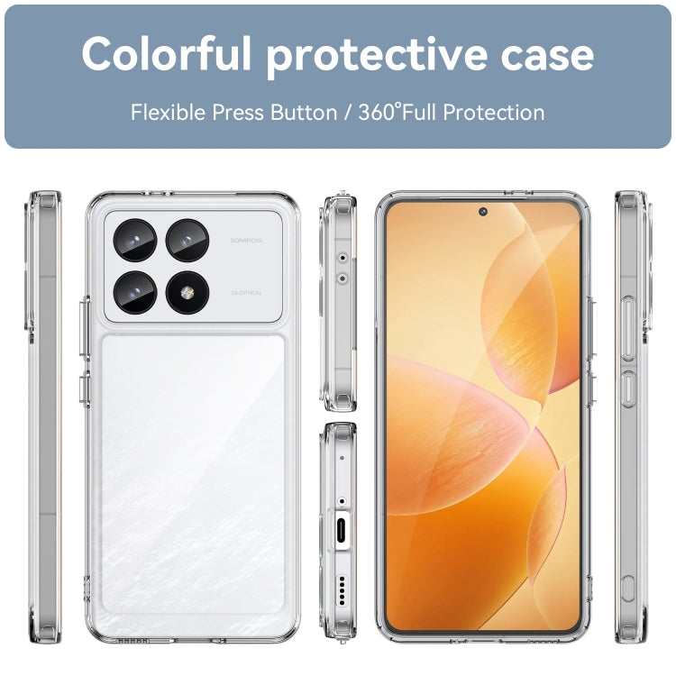 For Xiaomi Redmi K70 Colorful Series Acrylic Hybrid TPU Phone Case(Transparent) by buy2fix