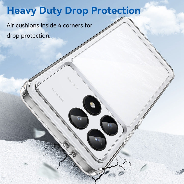 For Xiaomi Redmi K70 Colorful Series Acrylic Hybrid TPU Phone Case(Transparent) by buy2fix