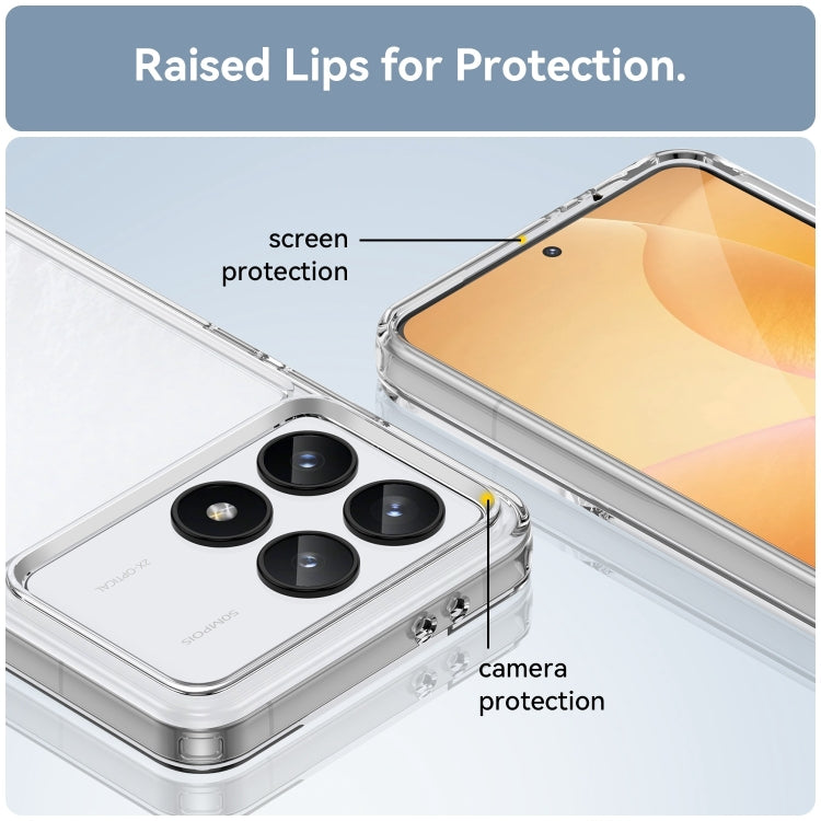 For Xiaomi Redmi K70 Colorful Series Acrylic Hybrid TPU Phone Case(Transparent) by buy2fix