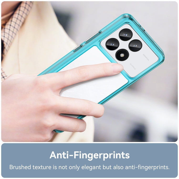 For Xiaomi Redmi K70 Colorful Series Acrylic Hybrid TPU Phone Case(Transparent Blue) by buy2fix