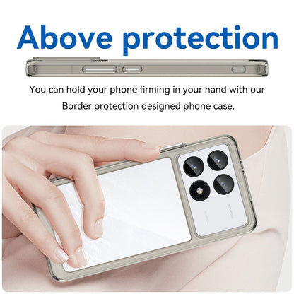 For Xiaomi Redmi K70 Colorful Series Acrylic Hybrid TPU Phone Case(Transparent Grey) by buy2fix