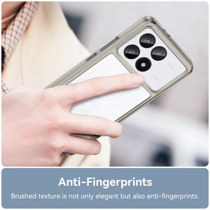 For Xiaomi Redmi K70 Colorful Series Acrylic Hybrid TPU Phone Case(Transparent Grey) by buy2fix