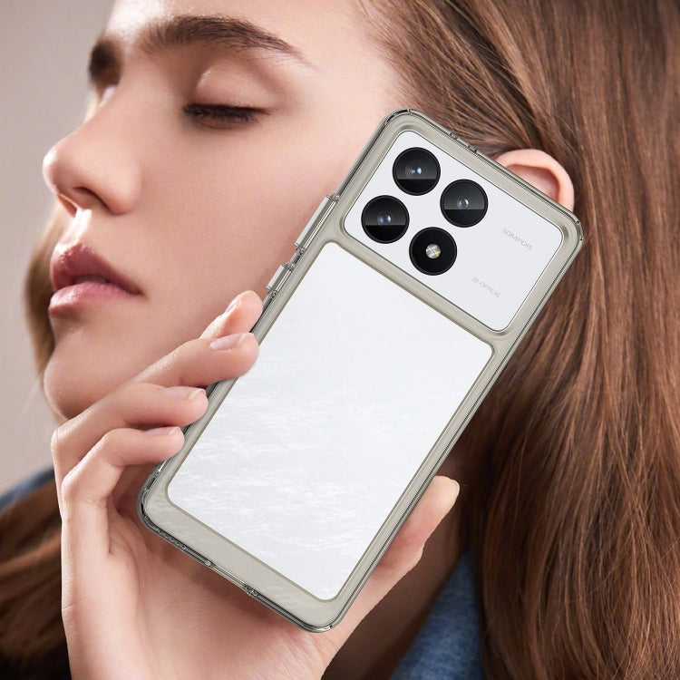 For Xiaomi Redmi K70 Pro Colorful Series Acrylic Hybrid TPU Phone Case(Transparent Grey) - Xiaomi Cases by buy2fix | Online Shopping UK | buy2fix