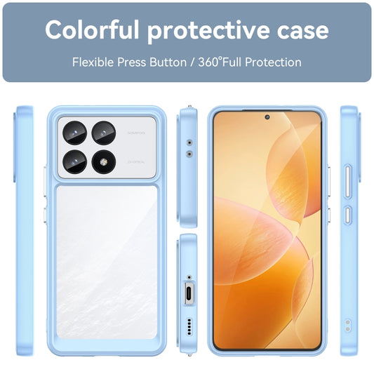 For Xiaomi Redmi K70 Pro Colorful Series Acrylic Hybrid TPU Phone Case(Blue) - Xiaomi Cases by buy2fix | Online Shopping UK | buy2fix