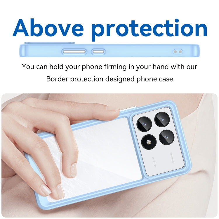 For Xiaomi Redmi K70 Pro Colorful Series Acrylic Hybrid TPU Phone Case(Blue) - Xiaomi Cases by buy2fix | Online Shopping UK | buy2fix