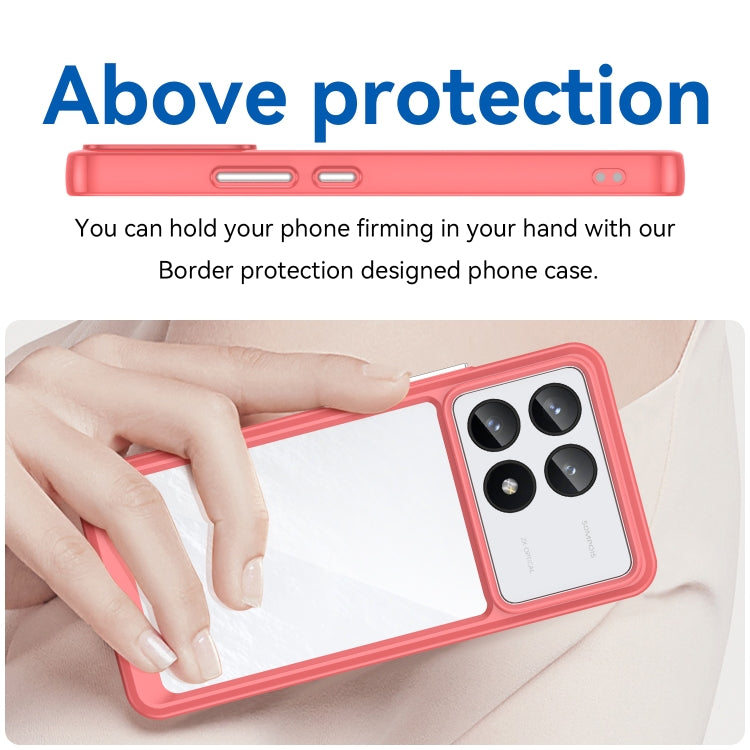 For Xiaomi Redmi K70 Pro Colorful Series Acrylic Hybrid TPU Phone Case(Red) - Xiaomi Cases by buy2fix | Online Shopping UK | buy2fix