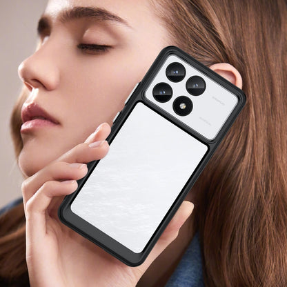 For Xiaomi Redmi K70 Pro Colorful Series Acrylic Hybrid TPU Phone Case(Black) - Xiaomi Cases by buy2fix | Online Shopping UK | buy2fix