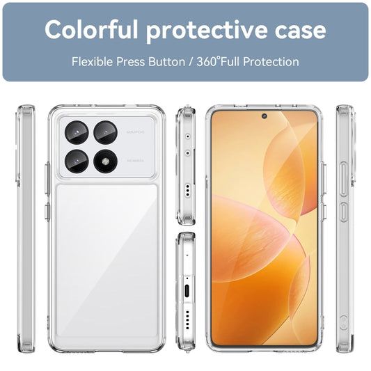 For Xiaomi Redmi K70E Colorful Series Acrylic Hybrid TPU Phone Case(Transparent) - Xiaomi Cases by buy2fix | Online Shopping UK | buy2fix