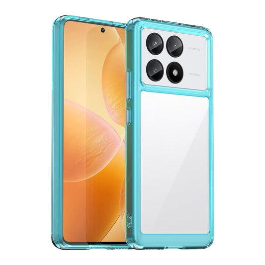 For Xiaomi Redmi K70E Colorful Series Acrylic Hybrid TPU Phone Case(Transparent Blue) - Xiaomi Cases by buy2fix | Online Shopping UK | buy2fix
