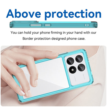 For Xiaomi Redmi K70E Colorful Series Acrylic Hybrid TPU Phone Case(Transparent Blue) - Xiaomi Cases by buy2fix | Online Shopping UK | buy2fix