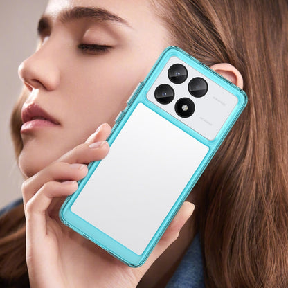 For Xiaomi Redmi K70E Colorful Series Acrylic Hybrid TPU Phone Case(Transparent Blue) - Xiaomi Cases by buy2fix | Online Shopping UK | buy2fix