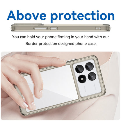For Xiaomi Redmi K70E Colorful Series Acrylic Hybrid TPU Phone Case(Transparent Grey) - Xiaomi Cases by buy2fix | Online Shopping UK | buy2fix