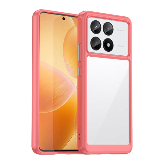 For Xiaomi Redmi K70E Colorful Series Acrylic Hybrid TPU Phone Case(Red) - Xiaomi Cases by buy2fix | Online Shopping UK | buy2fix