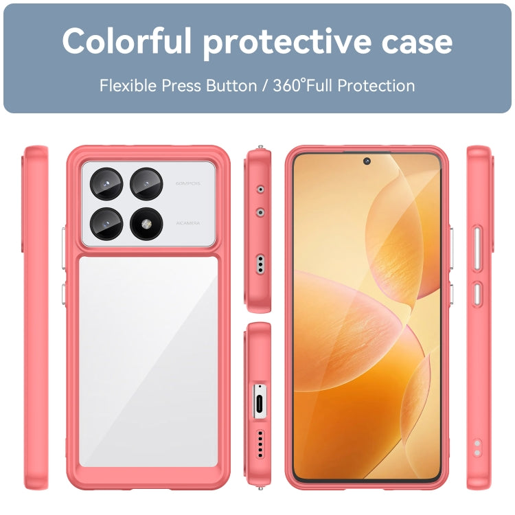 For Xiaomi Redmi K70E Colorful Series Acrylic Hybrid TPU Phone Case(Red) - Xiaomi Cases by buy2fix | Online Shopping UK | buy2fix
