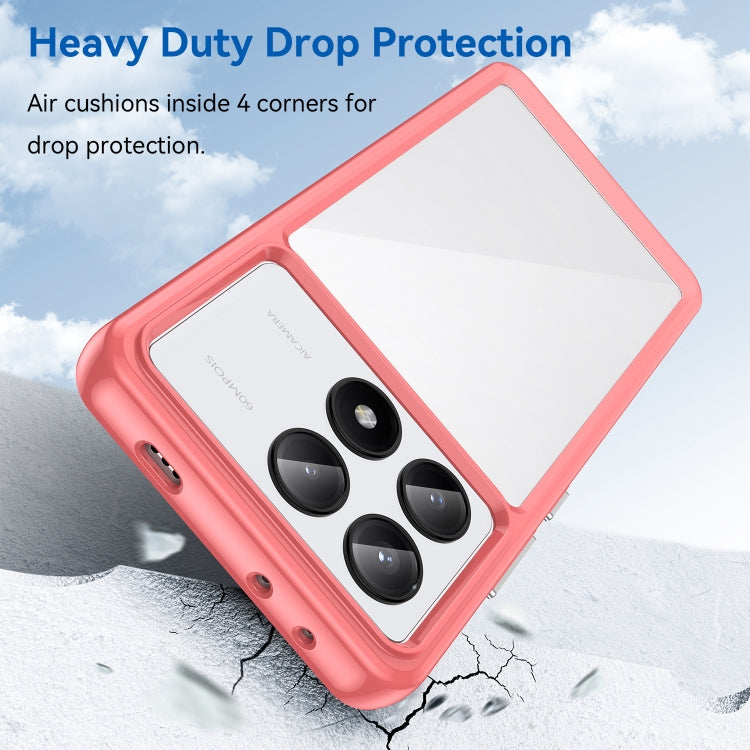 For Xiaomi Redmi K70E Colorful Series Acrylic Hybrid TPU Phone Case(Red) - Xiaomi Cases by buy2fix | Online Shopping UK | buy2fix