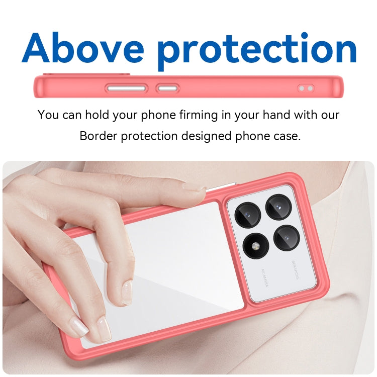 For Xiaomi Redmi K70E Colorful Series Acrylic Hybrid TPU Phone Case(Red) - Xiaomi Cases by buy2fix | Online Shopping UK | buy2fix