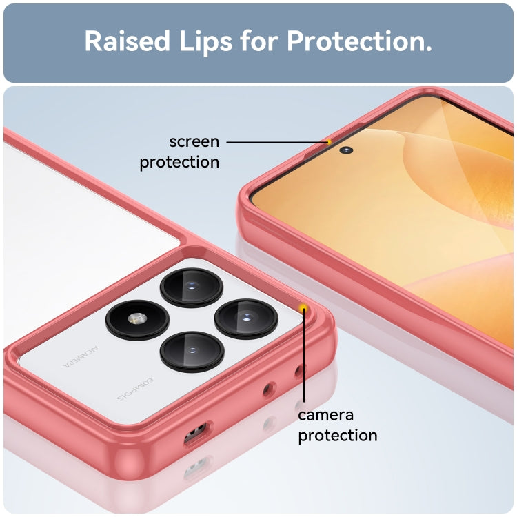 For Xiaomi Redmi K70E Colorful Series Acrylic Hybrid TPU Phone Case(Red) - Xiaomi Cases by buy2fix | Online Shopping UK | buy2fix