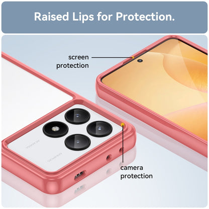 For Xiaomi Redmi K70E Colorful Series Acrylic Hybrid TPU Phone Case(Red) - Xiaomi Cases by buy2fix | Online Shopping UK | buy2fix