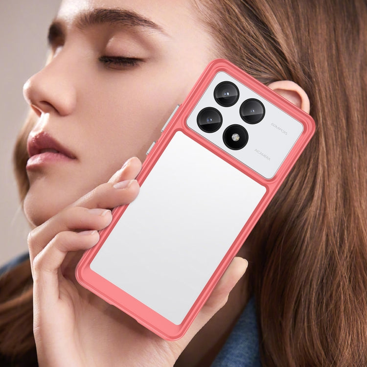 For Xiaomi Redmi K70E Colorful Series Acrylic Hybrid TPU Phone Case(Red) - Xiaomi Cases by buy2fix | Online Shopping UK | buy2fix