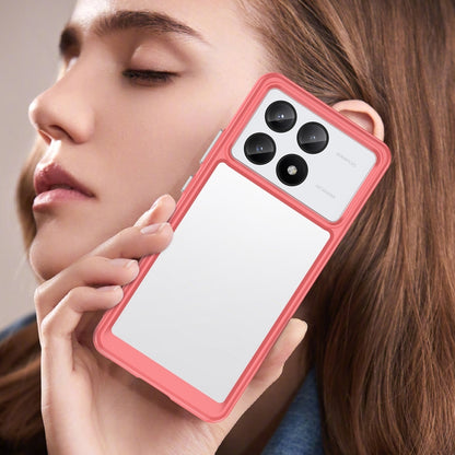 For Xiaomi Redmi K70E Colorful Series Acrylic Hybrid TPU Phone Case(Red) - Xiaomi Cases by buy2fix | Online Shopping UK | buy2fix