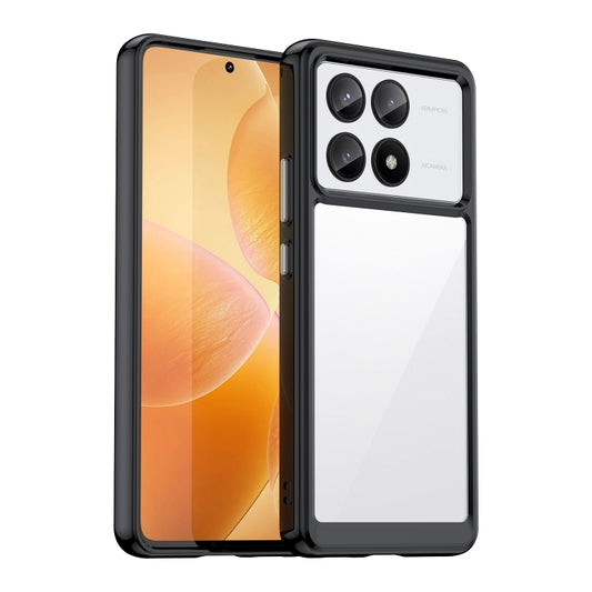 For Xiaomi Redmi K70E Colorful Series Acrylic Hybrid TPU Phone Case(Black) - Xiaomi Cases by buy2fix | Online Shopping UK | buy2fix