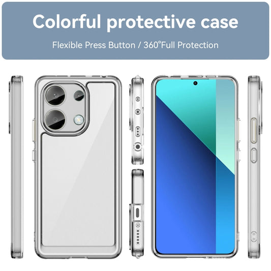 For Xiaomi Redmi Note 13 4G Global Colorful Series Acrylic Hybrid TPU Phone Case(Transparent) - Xiaomi Cases by buy2fix | Online Shopping UK | buy2fix