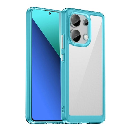 For Xiaomi Redmi Note 13 4G Global Colorful Series Acrylic Hybrid TPU Phone Case(Transparent Blue) - Xiaomi Cases by buy2fix | Online Shopping UK | buy2fix