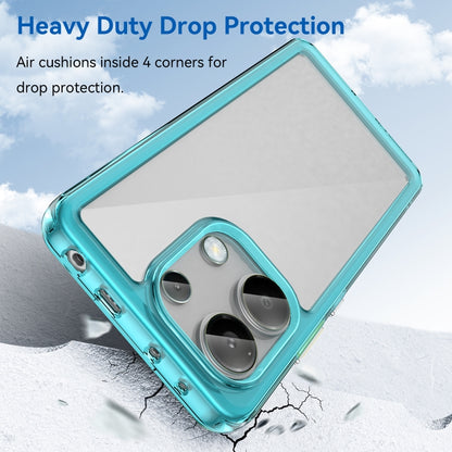For Xiaomi Redmi Note 13 4G Global Colorful Series Acrylic Hybrid TPU Phone Case(Transparent Blue) - Xiaomi Cases by buy2fix | Online Shopping UK | buy2fix